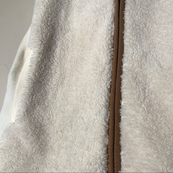 Chaps sherpa cream off white funnel neck cozy layering vest sz M NWT - Picture 3 of 11